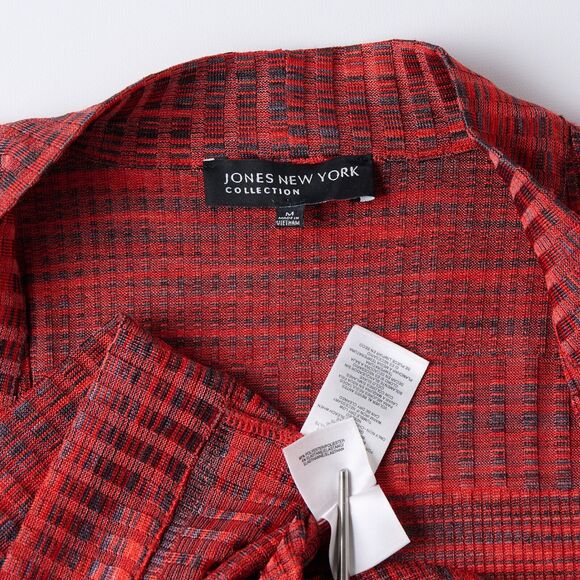 Jones New York Womens M Open Front Cardigan Sweater Artsy Lagenlook Art Teacher - Picture 7 of 9